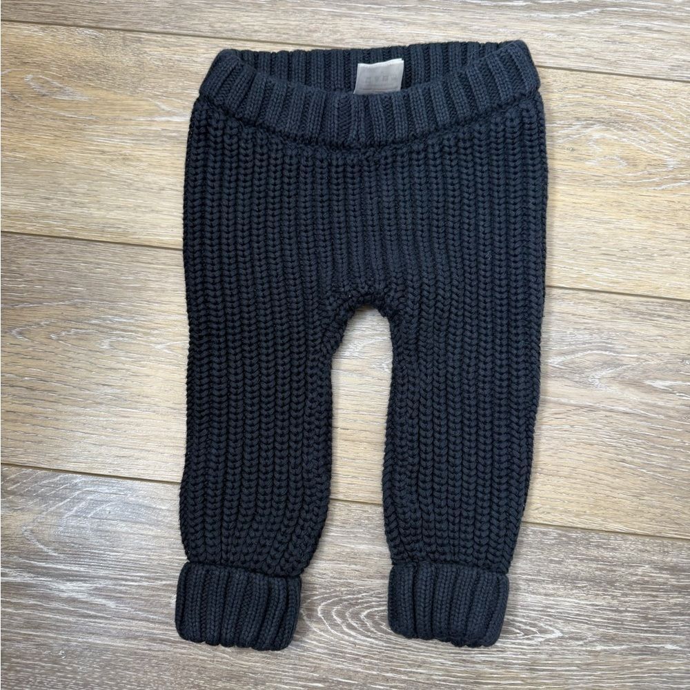 Hanna Andersson Navy Knit Baby Pants Sz 0-3m